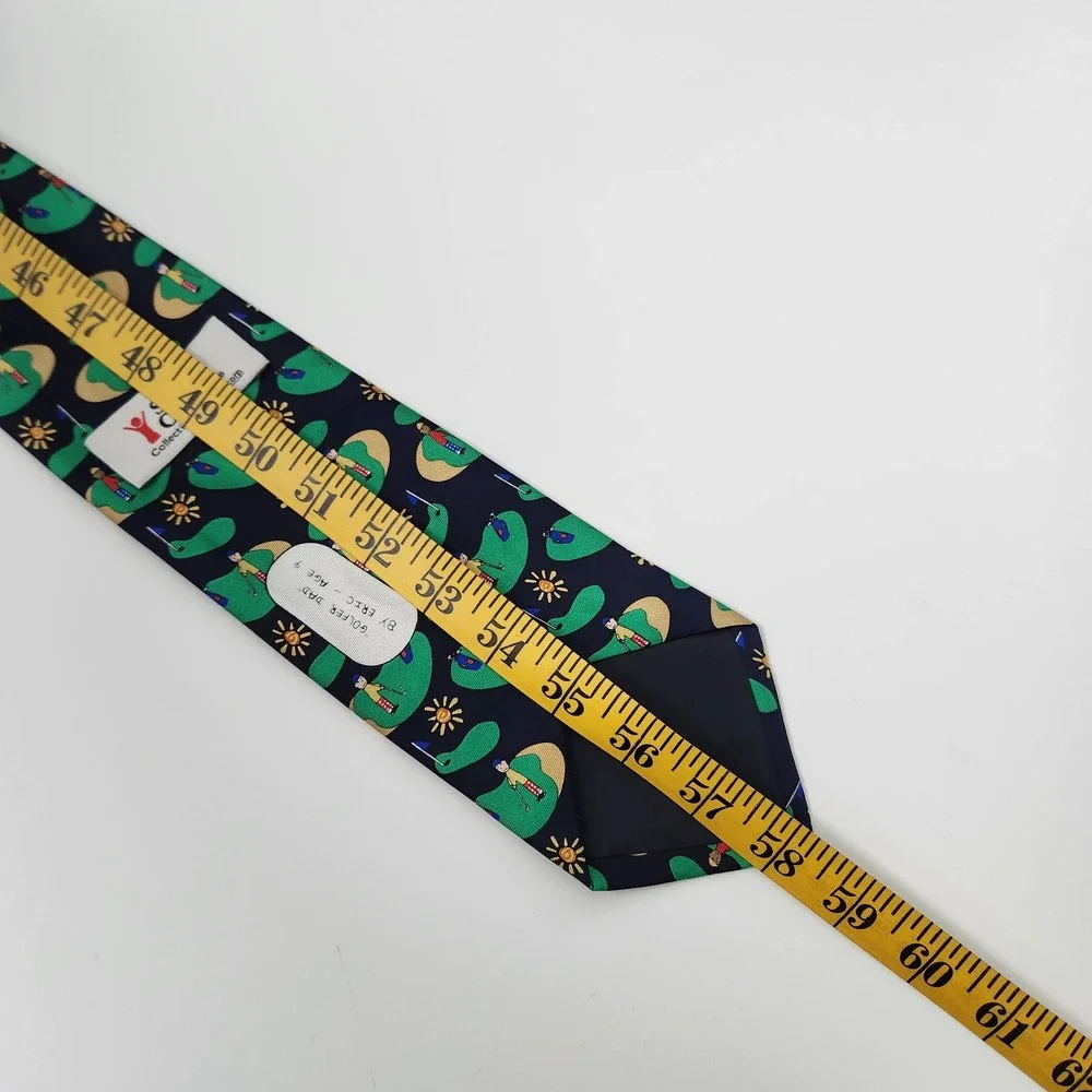 Save the Children Collection‎ by Randa Corp Mens Navy Golf Theme Silk Tie 58